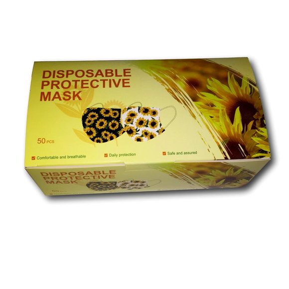 📦 REDUCED! DAISY Disposable Protective Masks (50) pcs. - Picture 1 of 6